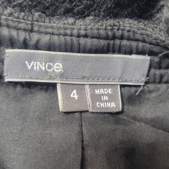 Vince Wool Blend Cropped Jacket Black Size 4 - Picture 5 of 9